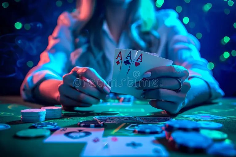 Dealer profesional menangani kartu dalam permainan live baccarat